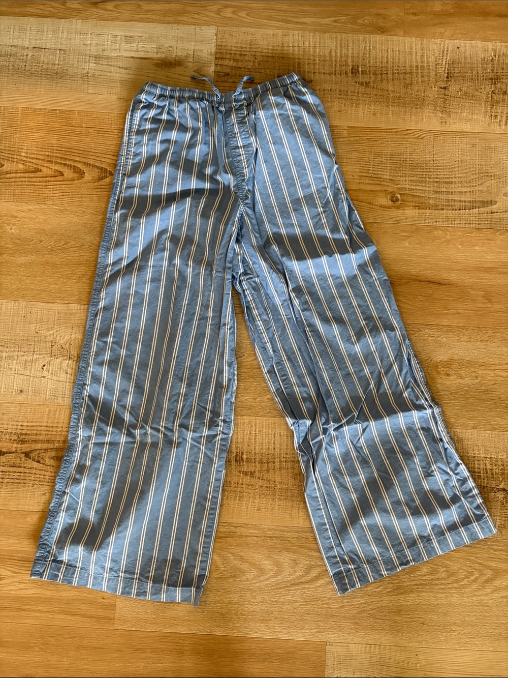 Old Navy Girls Striped Wide-Leg Blue Pajama Pants Size XL